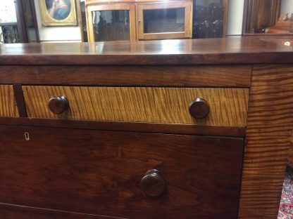 Antique Chest of Drawers, Empire Chest of Drawers, Tiger Maple and Cherry Dresser