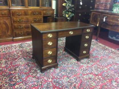 Vintage Knee Hole Desk, Pedestal Desk, Mahogany Desk