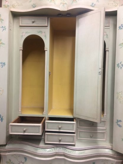 Vintage Armoire, Painted French Style Storage Armoire - Image 7