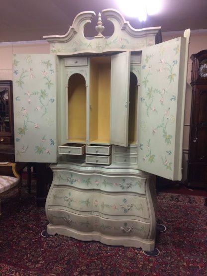 Vintage Armoire, Painted French Style Storage Armoire - Image 6