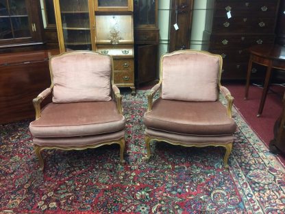 Vintage French Style Chairs, Bergere Chairs, Baker Furniture, The Pair