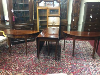 Antique Banquet Table, Mahogany Three Section Dining Table - Image 6