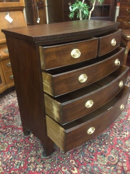 Antique Dresser, Two Over Three Chest of Drawers, Bowed Front Chest - Image 6