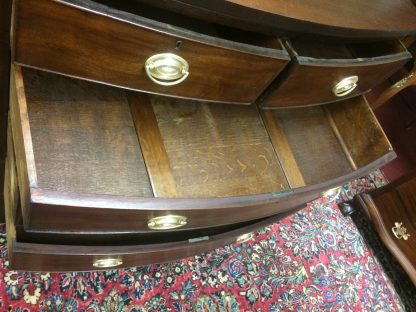 Antique Dresser, Two Over Three Chest of Drawers, Bowed Front Chest - Image 9