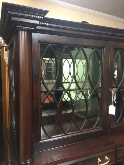 Antique Crystal Cabinet, Antique China Cabinet, Empire Revival Cabinet - Image 10