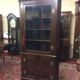 Vintage Corner Cabinet, Henkel Harris Furniture, Mahogany Corner Cupboard