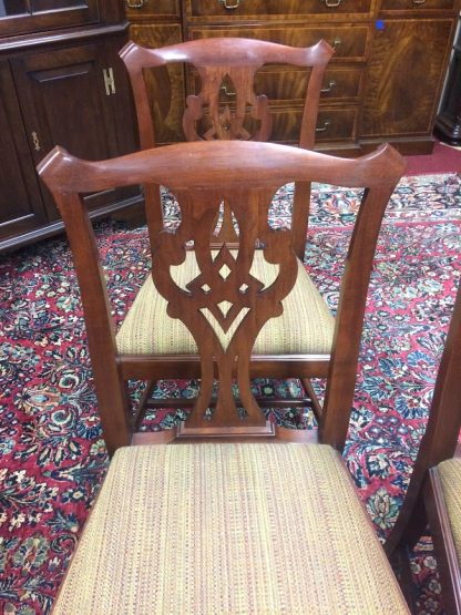 Henkel Harris Dining Chairs, Vintage Dining Chairs, Set of Four, Solid Cherry, Chippendale Style - Image 4