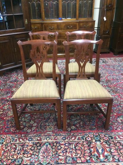 Henkel Harris Dining Chairs, Vintage Dining Chairs, Set of Four, Solid Cherry, Chippendale Style - Image 2