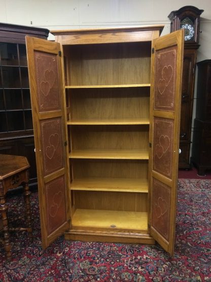 Vintage Oak Pie Safe Cabinet, Pantry Cupboard, Punched Tin Cabinet