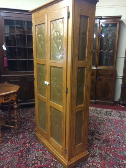 Vintage Oak Pie Safe Cabinet, Pantry Cupboard, Punched Tin Cabinet - Image 3