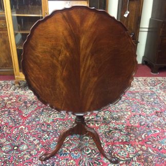 Vintage Tilt Top Table, Piecrust Mahogany Table, Accent Table