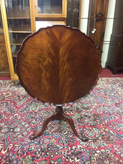 Vintage Tilt Top Table, Piecrust Mahogany Table, Accent Table