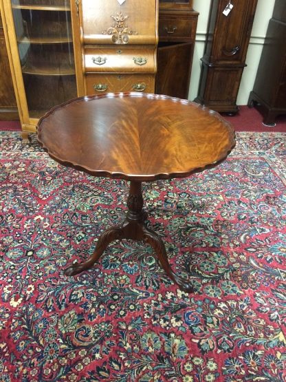 Vintage Tilt Top Table, Piecrust Mahogany Table, Accent Table - Image 2