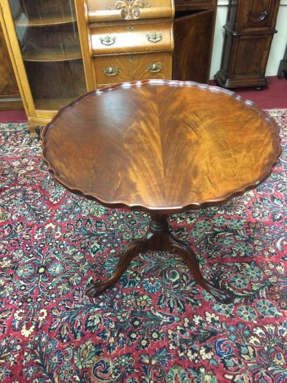 Vintage Tilt Top Table, Piecrust Mahogany Table, Accent Table - Image 5