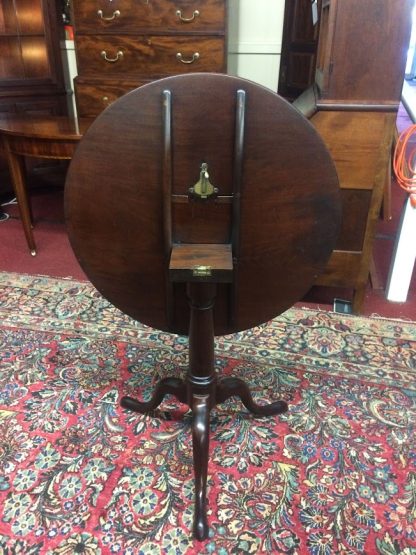 Antique Tilt Top Table, Mahogany Tilt Top 1800s, Antique Accent Table - Image 2