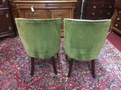 Vintage Accent Chairs, Green Accent Chairs, The Pair - Image 4