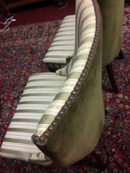 Vintage Accent Chairs, Green Accent Chairs, The Pair - Image 10