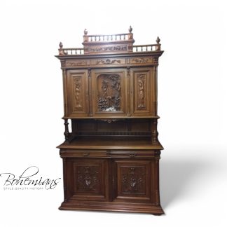 Antique Renaissance Cabinet, Carved Antique Cabinet, Tall Antique European Cabinet