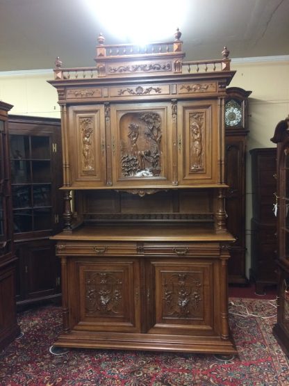 Antique Renaissance Cabinet, Carved Antique Cabinet, Tall Antique European Cabinet