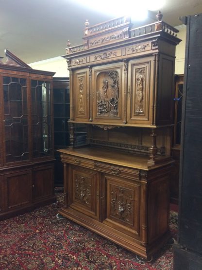 Antique Renaissance Cabinet, Carved Antique Cabinet, Tall Antique European Cabinet