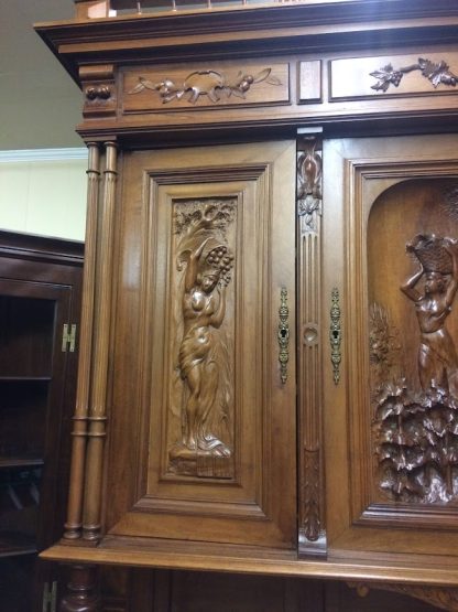 Antique Renaissance Cabinet, Carved Antique Cabinet, Tall Antique European Cabinet - Image 16