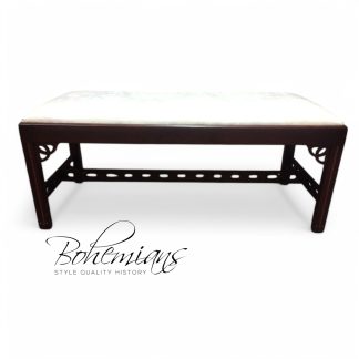 End of Bed Bench, Mahogany Bench, Upholstered Bench, Hallway Bench, Georgian Style Bench