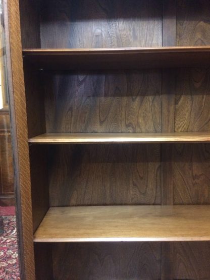 Antique Bookcase, Oak Bookcase, Bookshelf with Glass Doors - Image 8