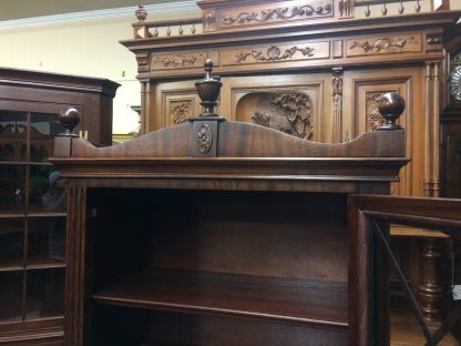 Petite Federal Bookcase, Antique Cupboard Cabinet or Bookcase, Vintage Bookcase, Mahogany Bookcase Cabinet - Image 3