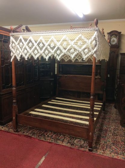 Vintage Canopy Bed, Queen Size Bed with Canopy, Poster Bed, Statton Bed