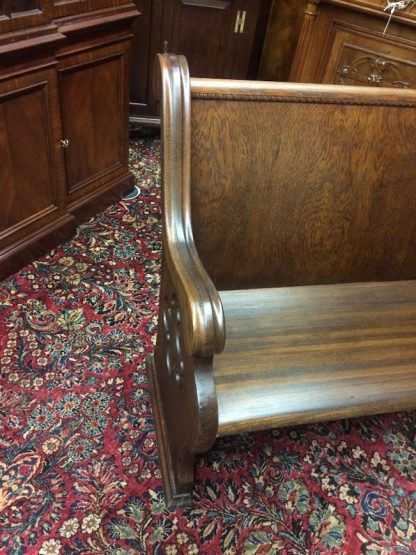 Antique Church Pew, Oak Church Pew, Antique Bench - Image 9