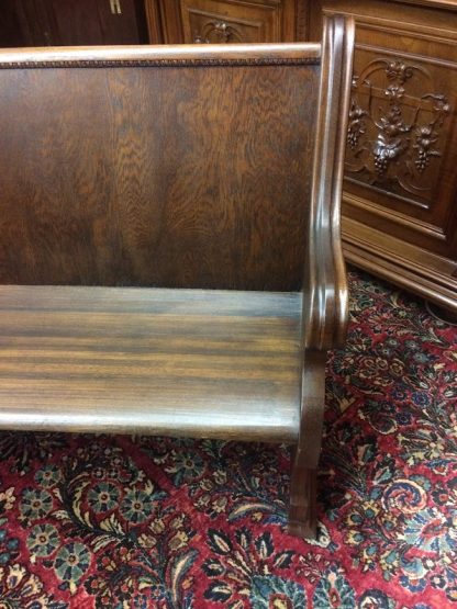 Antique Church Pew, Oak Church Pew, Antique Bench - Image 7