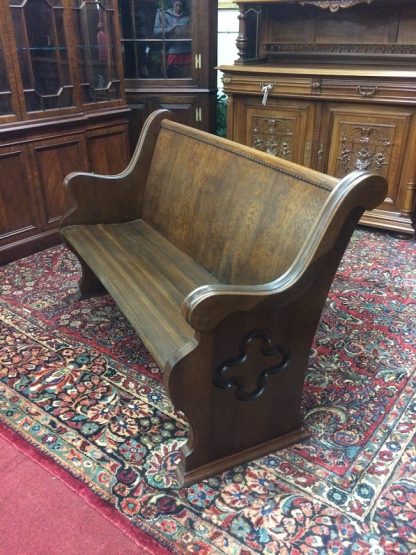 Antique Church Pew, Oak Church Pew, Antique Bench - Image 6