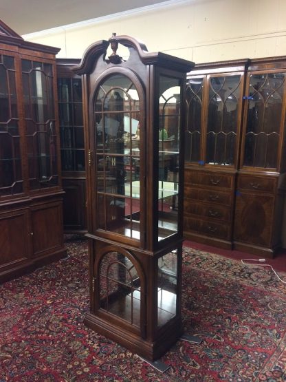 Vintage Curio Cabinet, Cherry Display Cabinet Lighted - Image 2