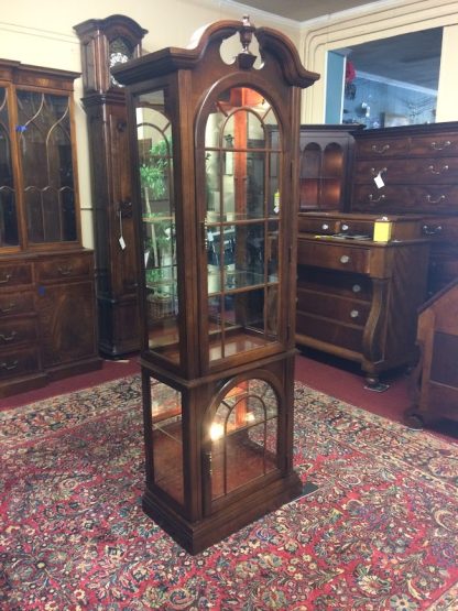 Vintage Curio Cabinet, Cherry Display Cabinet Lighted - Image 5