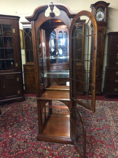 Vintage Curio Cabinet, Cherry Display Cabinet Lighted - Image 6