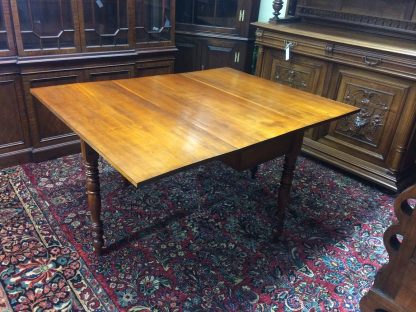 Antique Drop Leaf Table, Cherry Drop Leaf Table, Gateleg Table - Image 9