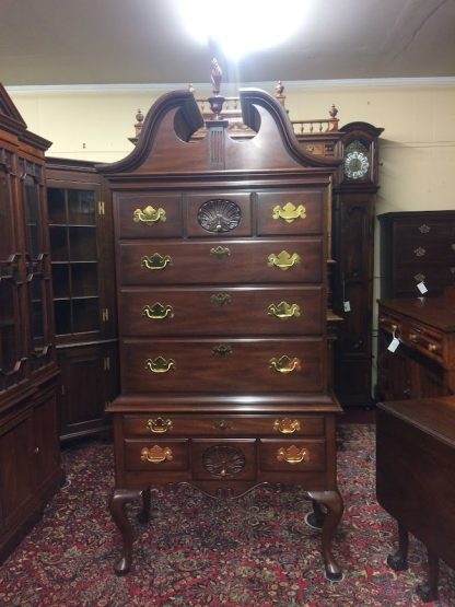 Henkel Harris Highboy Mahogany, Vintage Mahogany Highboy Chest of Drawers, Tall Chest, Henkel Harris Model No 146, Finish 29