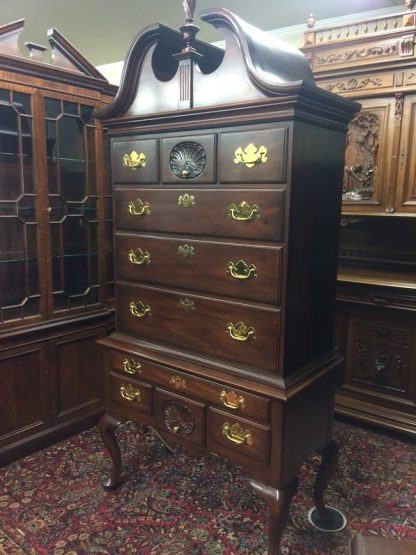 Henkel Harris Highboy Mahogany, Vintage Mahogany Highboy Chest of Drawers, Tall Chest, Henkel Harris Model No 146, Finish 29