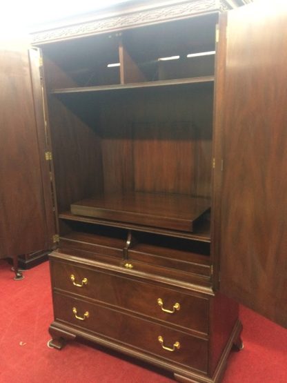 Vintage Media Cabinet, Henkel Harris Furniture, Mahogany Media Cabinet