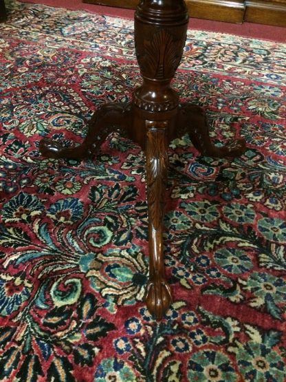 Henkel Harris Tilt Top Table, Piecrust Tilt Top Table, Mahogany Tilt Table - Image 4