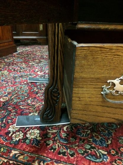 Antique Oak Buffet, Carved Oak Buffet with Cabinets, Victorian Buffet Sideboard, Back Bar, Curio Cabinet - Image 7