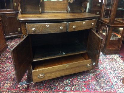 Antique Oak Buffet, Carved Oak Buffet with Cabinets, Victorian Buffet Sideboard, Back Bar, Curio Cabinet - Image 8