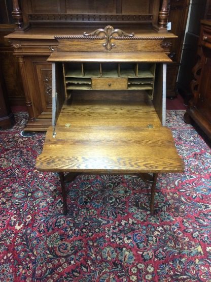 Antique Secretary Desk, Oak Secretary Desk, Small Oak Desk