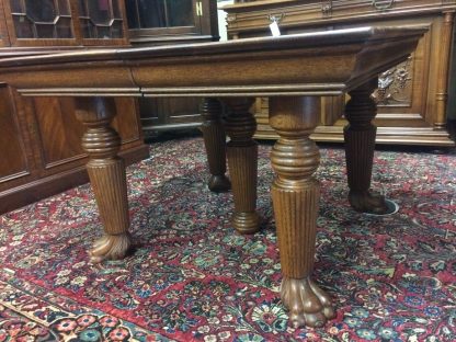 Antique Oak Dining Table, Claw Foot Oak Table, Extension Table, Dining Table with Leaves - Image 5