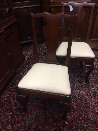 Vintage Statton Chairs, Dining Chairs by Statton, Queen Anne Chairs, Set of Four