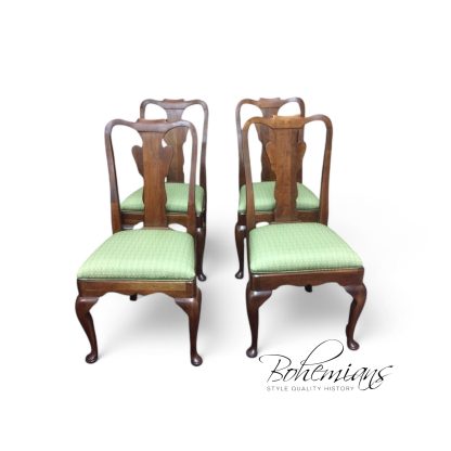 Dining Chairs, Statton Furniture, Queen Anne Dining Chairs, Set of Four