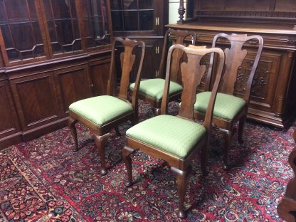 Vintage Dining Chairs, Statton Furniture, Queen Anne Dining Chairs, Set of Four