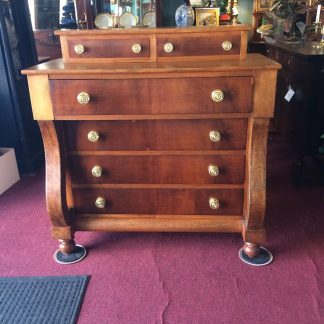 Antique Empire Chest, Tiger Maple and Mahogany Chest, Antique Dresser