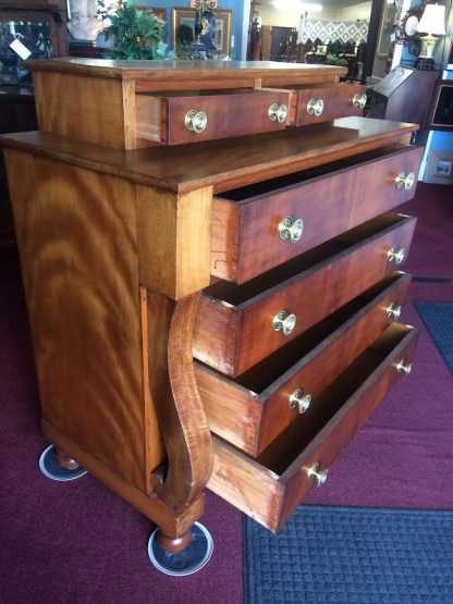 Antique Empire Chest, Tiger Maple and Mahogany Chest, Antique Dresser - Image 4