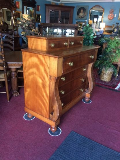 Antique Empire Chest, Tiger Maple and Mahogany Chest, Antique Dresser